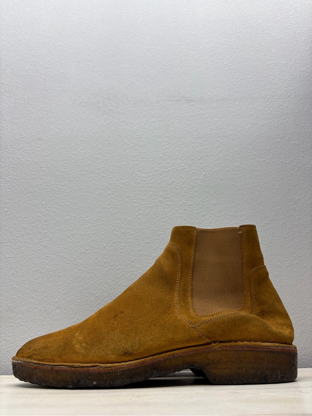 A.P.C Brown Suede Theodore Chelsea Boots Size 48